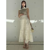 シアーチェックセミフレアースカート | dazzlin | 詳細画像22