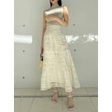 シアーチェックセミフレアースカート | dazzlin | 詳細画像23