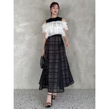 シアーチェックセミフレアースカート | dazzlin | 詳細画像29