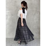 シアーチェックセミフレアースカート | dazzlin | 詳細画像30