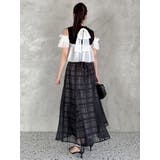 シアーチェックセミフレアースカート | dazzlin | 詳細画像31