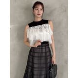 シアーチェックセミフレアースカート | dazzlin | 詳細画像32