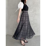 シアーチェックセミフレアースカート | dazzlin | 詳細画像37