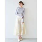 シアーチェックセミフレアースカート | dazzlin | 詳細画像4