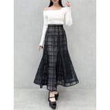 シアーチェックセミフレアースカート | dazzlin | 詳細画像40