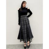 シアーチェックセミフレアースカート | dazzlin | 詳細画像49