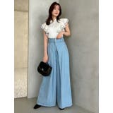 センターパーツホックワイドパンツ | dazzlin | 詳細画像4