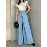 センターパーツホックワイドパンツ | dazzlin | 詳細画像5