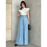 センターパーツホックワイドパンツ | dazzlin | 詳細画像6