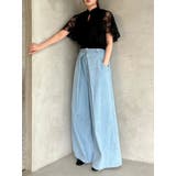 センターパーツホックワイドパンツ | dazzlin | 詳細画像8