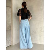 センターパーツホックワイドパンツ | dazzlin | 詳細画像9