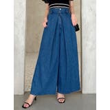 インディゴ | センターパーツホックワイドパンツ | dazzlin