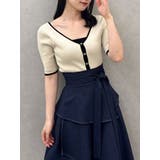 カーデタイトレイヤードトップス | dazzlin | 詳細画像1