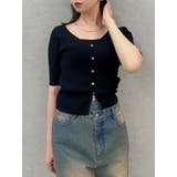 ブラック | カーデタイトレイヤードトップス | dazzlin