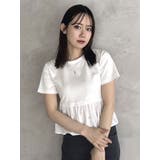 バックリボンビジューペプラムTシャツ | dazzlin | 詳細画像3