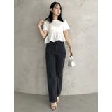 バックリボンビジューペプラムTシャツ | dazzlin | 詳細画像7