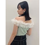 オーバーフリルフショルカットソー | dazzlin | 詳細画像25