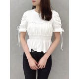 フリルギャザーデザインTシャツ | dazzlin | 詳細画像7