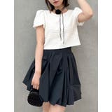 オフホワイト | バックリボンシャーリングカットプルオーバー | dazzlin