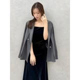 【SETUP】ダブルボタンケープテーラードジャケット※セットアップ対応 | dazzlin | 詳細画像3 