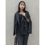 【SETUP】ダブルボタンケープテーラードジャケット※セットアップ対応 | dazzlin | 詳細画像37 