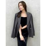 【SETUP】ダブルボタンケープテーラードジャケット※セットアップ対応 | dazzlin | 詳細画像4 