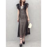 ブラック | 2WAYスリーブバリエーションレースドレス | dazzlin