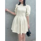 オフホワイト | ホールガーメントミニワンピース | dazzlin