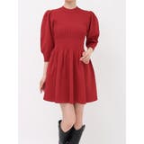 レッド | ホールガーメントミニワンピース | dazzlin