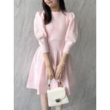 ピンク | ホールガーメントミニワンピース | dazzlin