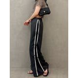 チャコールグレー | サイドリボントラックパンツ | dazzlin