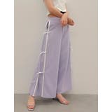 パープル | サイドリボントラックパンツ | dazzlin