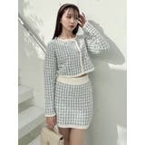 【SETUP】ツイードライクニットミニスカート※セットアップ対応 | dazzlin | 詳細画像11