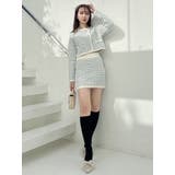 【SETUP】ツイードライクニットミニスカート※セットアップ対応 | dazzlin | 詳細画像13