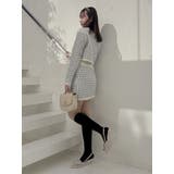 【SETUP】ツイードライクニットミニスカート※セットアップ対応 | dazzlin | 詳細画像14