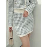 【SETUP】ツイードライクニットミニスカート※セットアップ対応 | dazzlin | 詳細画像2