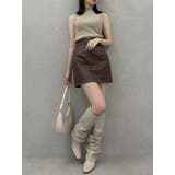 【SETUP】マテリアルコンパクトミニスカート※セットアップ対応 | dazzlin | 詳細画像10 