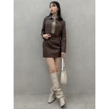 【SETUP】マテリアルコンパクトミニスカート※セットアップ対応 | dazzlin | 詳細画像15 