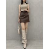 【SETUP】マテリアルコンパクトミニスカート※セットアップ対応 | dazzlin | 詳細画像8 