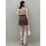 【SETUP】マテリアルコンパクトミニスカート※セットアップ対応 | dazzlin | 詳細画像9 