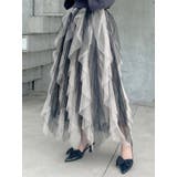 ブラック | ナナイロフリルスカート | dazzlin