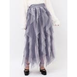 パープル | ナナイロフリルスカート | dazzlin