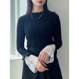 ミックス | ヘムレースリブニットトップス | dazzlin