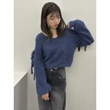 【流那(ばんばんざい)コラボ】オープンスリーブシャギーニットトップス | dazzlin | 詳細画像26
