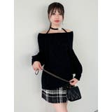 ワッフルオフショルコサージュニット | dazzlin | 詳細画像10