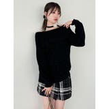 ワッフルオフショルコサージュニット | dazzlin | 詳細画像11