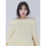 ワッフルオフショルコサージュニット | dazzlin | 詳細画像18