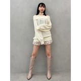 ワッフルオフショルコサージュニット | dazzlin | 詳細画像23