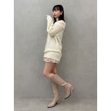 ワッフルオフショルコサージュニット | dazzlin | 詳細画像24