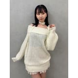 ワッフルオフショルコサージュニット | dazzlin | 詳細画像26